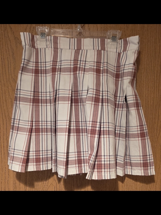 aerie Dresses & Skirts - aerie Cream Pleated Skirt with Brown Plaid